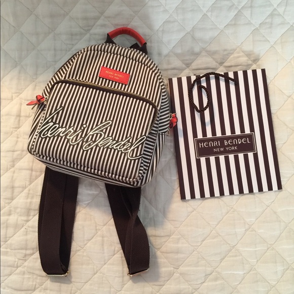 henri bendel striped backpack
